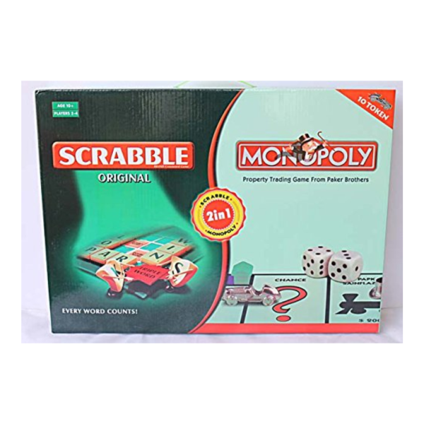 2 in 1 Scrabble & Monopoly Board (COMERCIO)