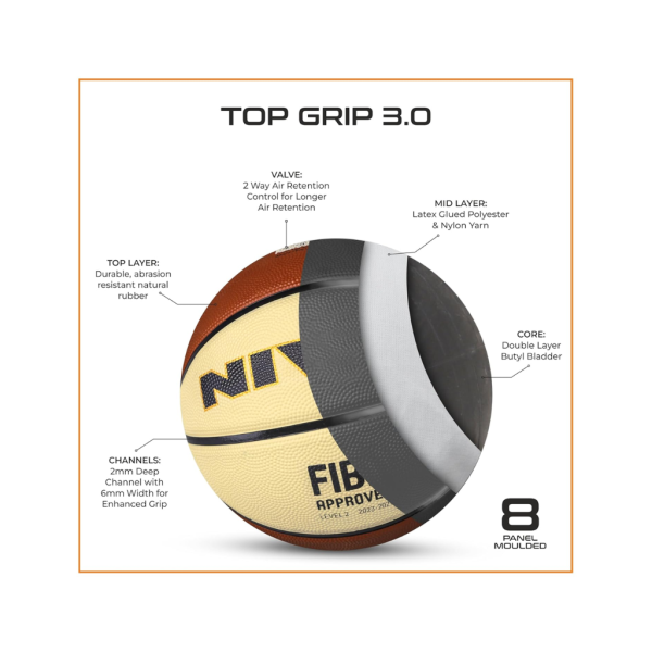 Basket ball (Nivia Top Grip) size-6 - Image 3